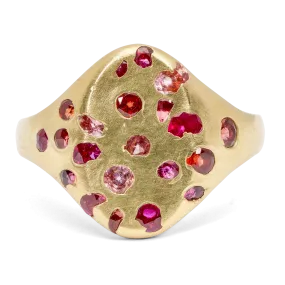 Plum Blossom Signet Ring - Made to Order