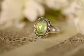 Prehnite ring- US size 6
