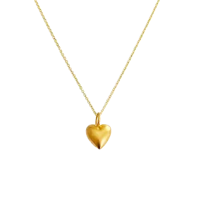 Puffed Heart Pendant Necklace