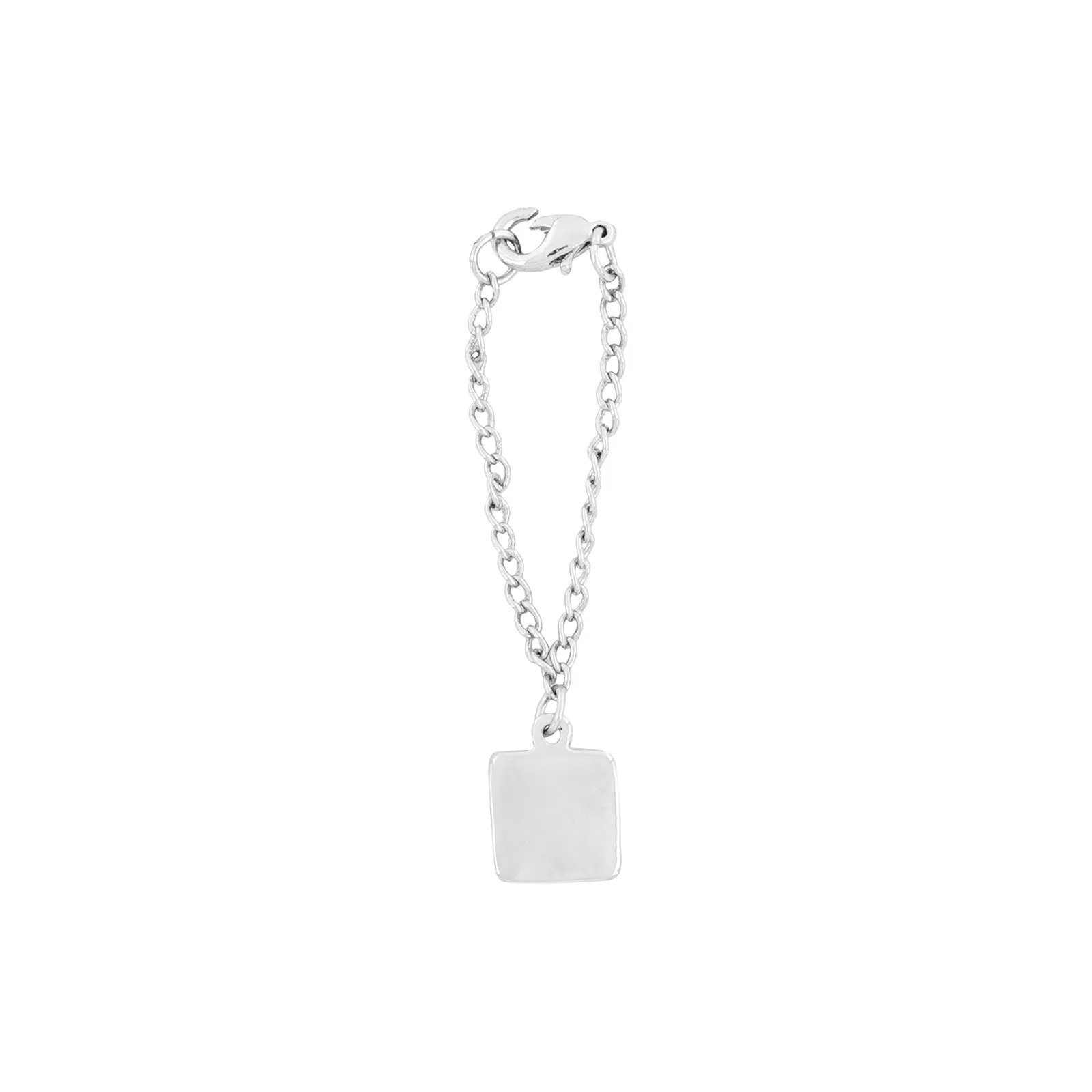 Quad Rhinestone Silver Watch Charm
