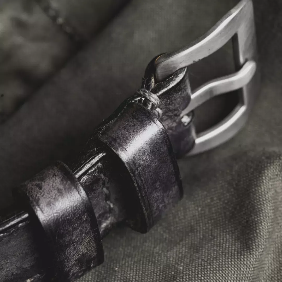 "Camouflage" Hand-dyed Cowhide Leather Strap, Stone Grey | Apple Watch