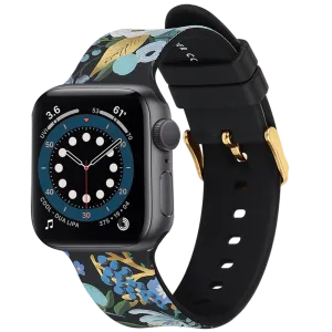 RIFLE PAPER CO. Apple Watch 42-44mm Band Series 1-8 & SE - Garden Party Blue (Apple Watch sold separately)