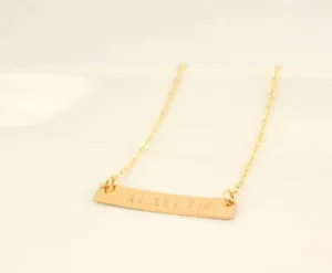 Roman Numeral Bar Necklace