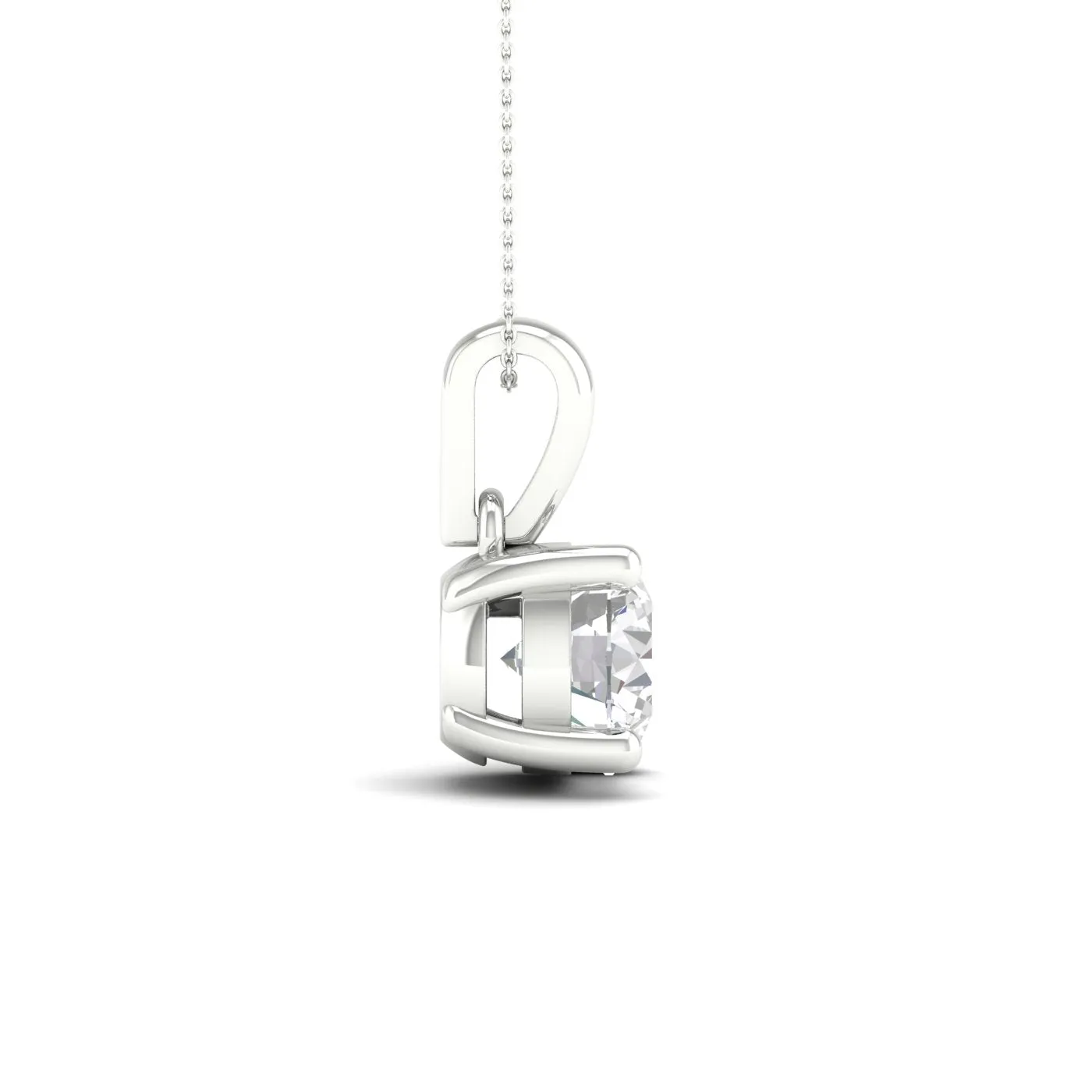 Round Brilliant Diamond Pendant With Chain Included