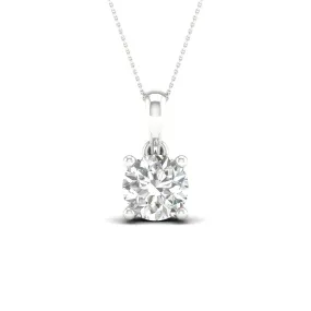 Round Brilliant Diamond Pendant With Chain Included