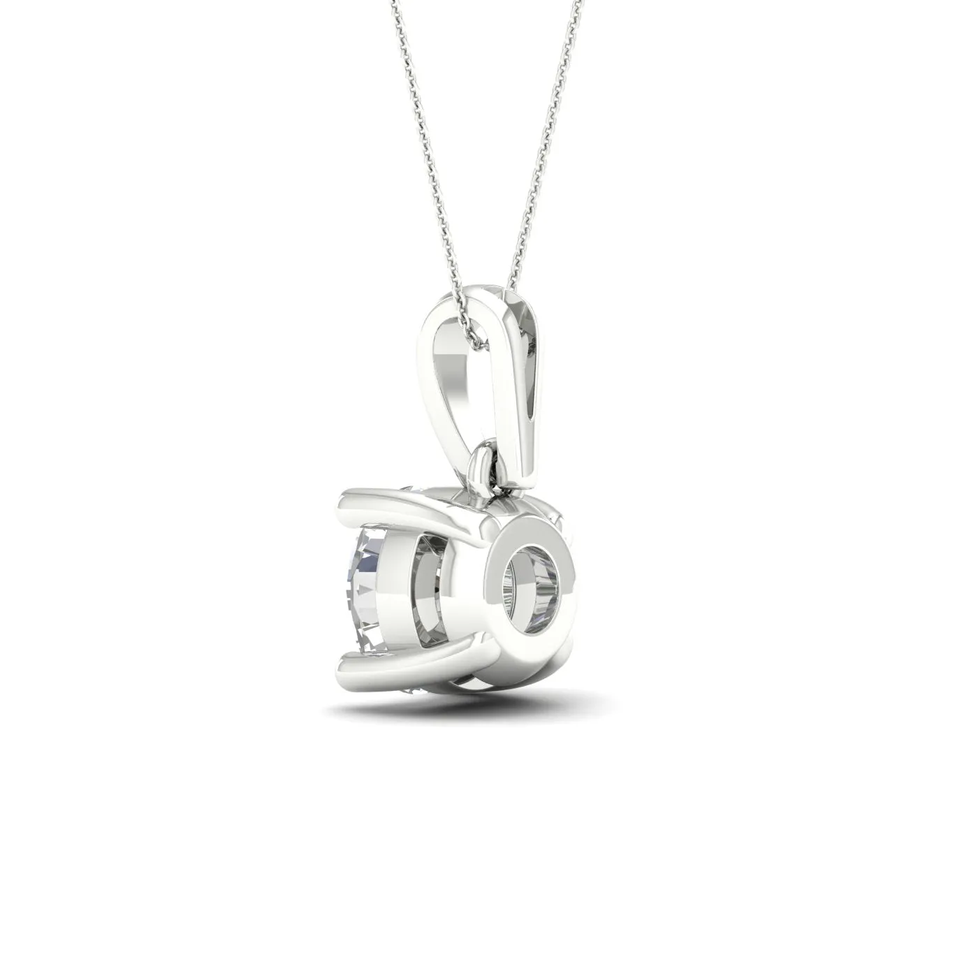 Round Brilliant Diamond Pendant With Chain Included