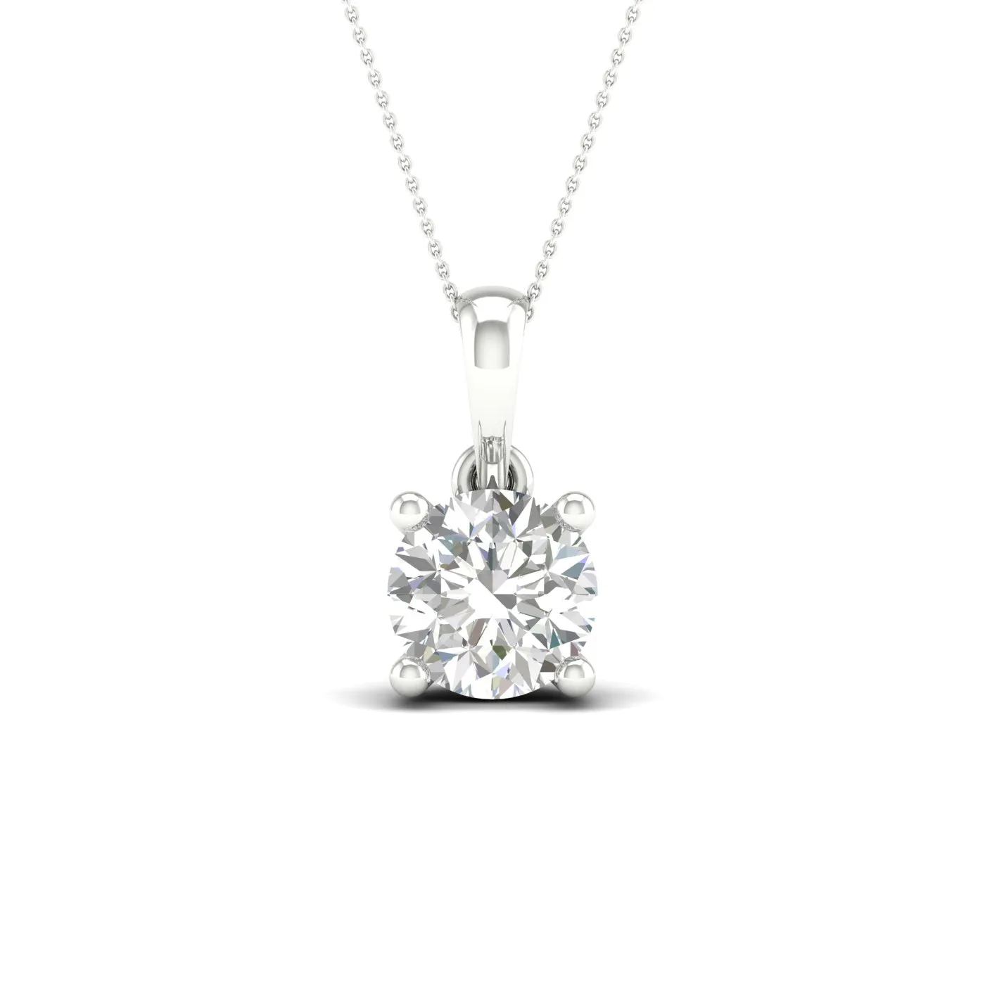 Round Brilliant Diamond Pendant With Chain Included