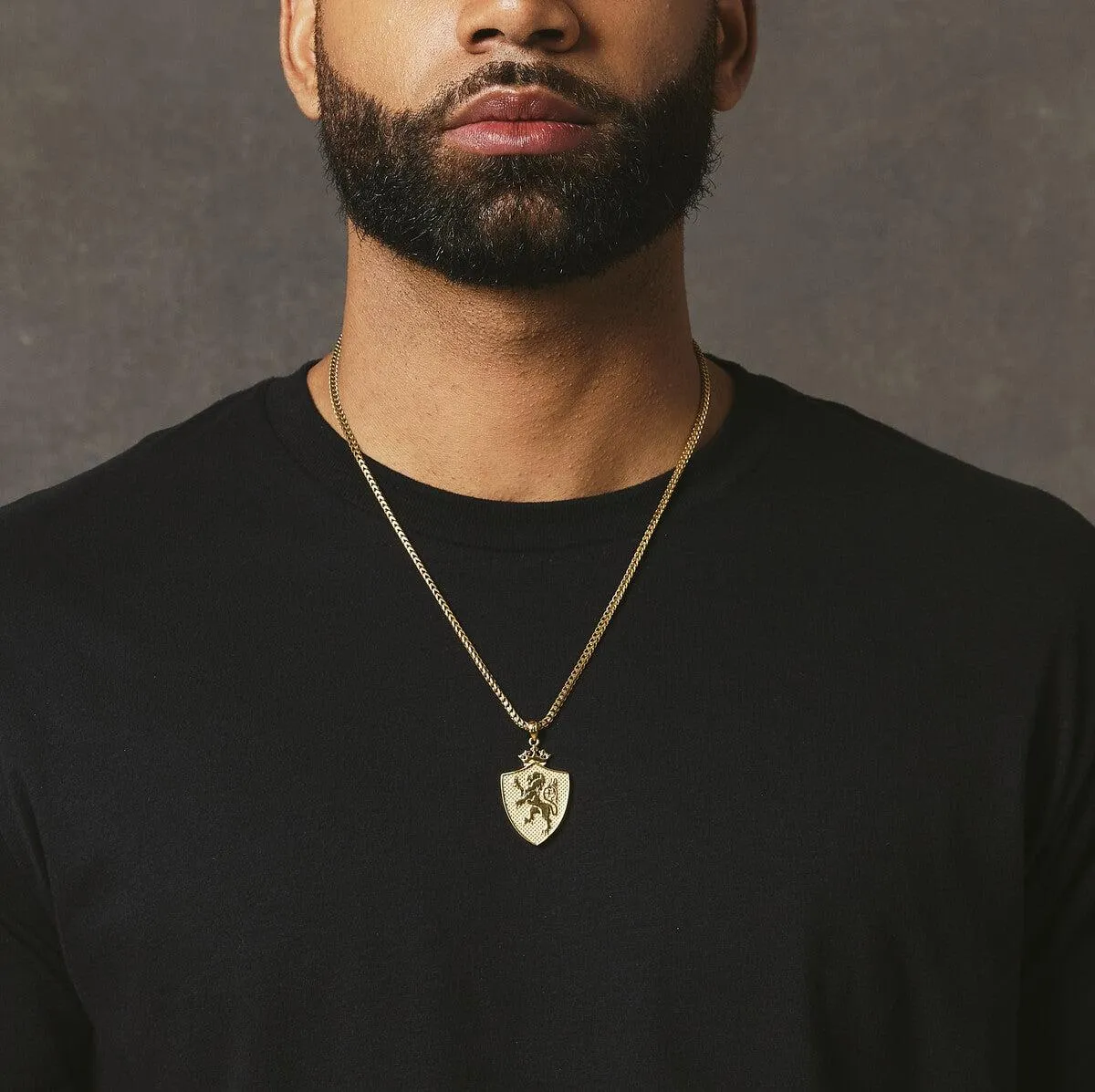 Royal Shield Pendant - Gold