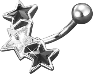 SAFIGLE Star Shape Belly Button Ring Dangling Jewelry Stainless Steel Navel Rings for Women