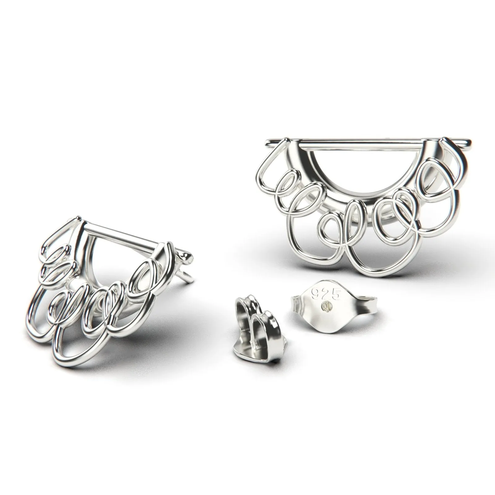 Scribble Stud Earrings