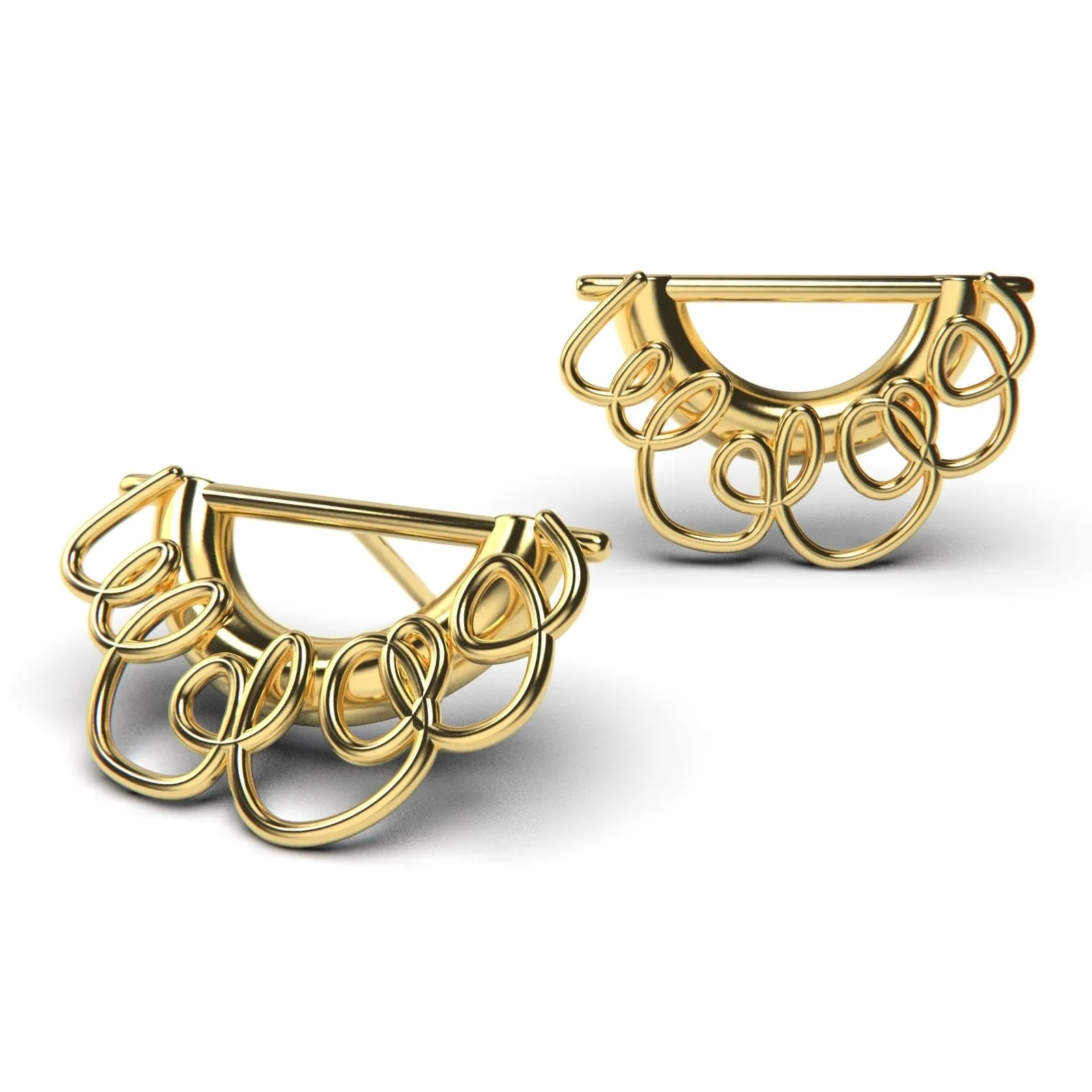 Scribble Stud Earrings