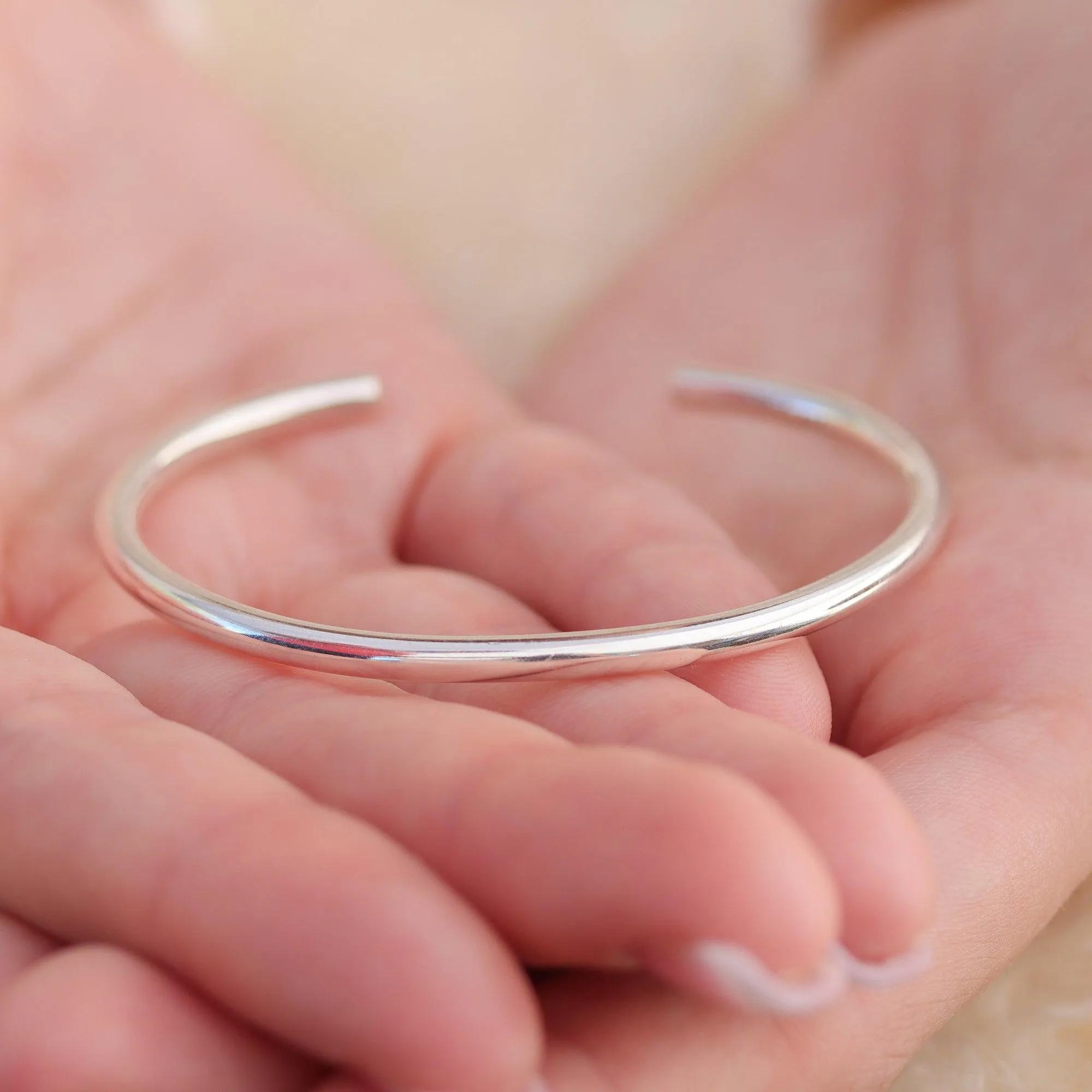 Smooth Wide Silver Cuff Bracelet