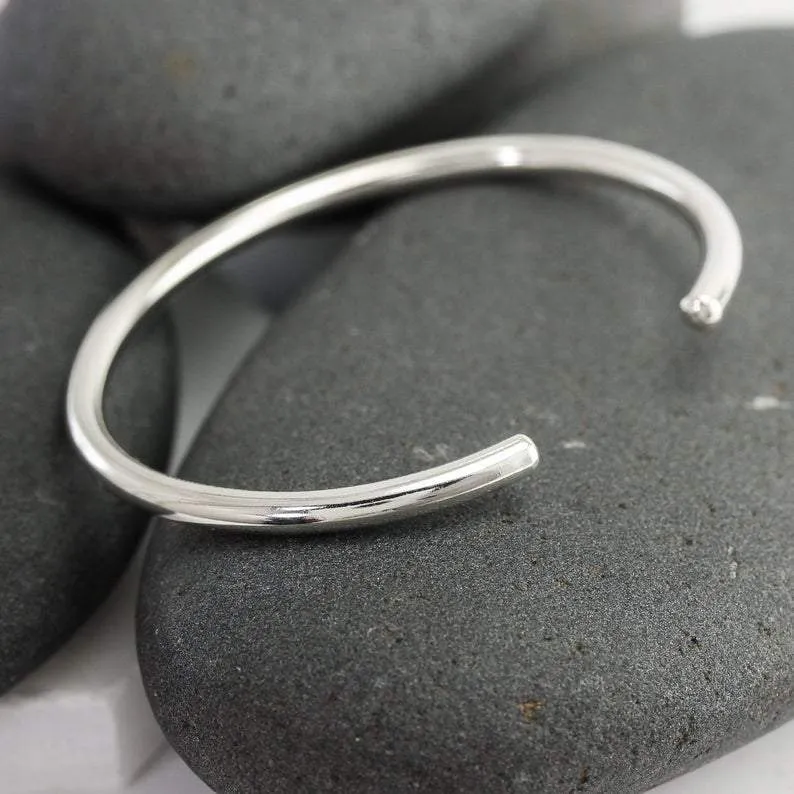 Smooth Wide Silver Cuff Bracelet