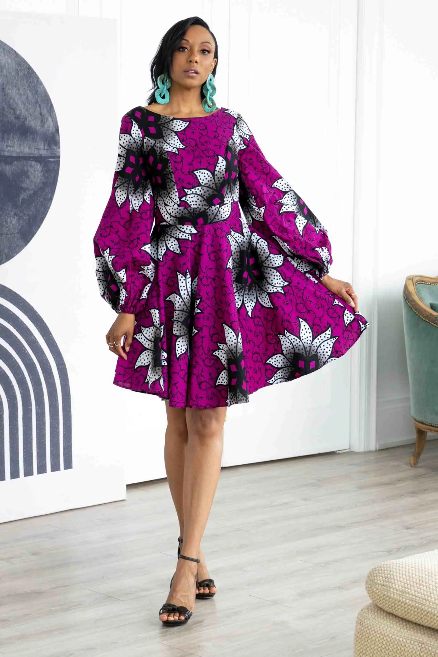 SOPHIA African Print Women's Dress