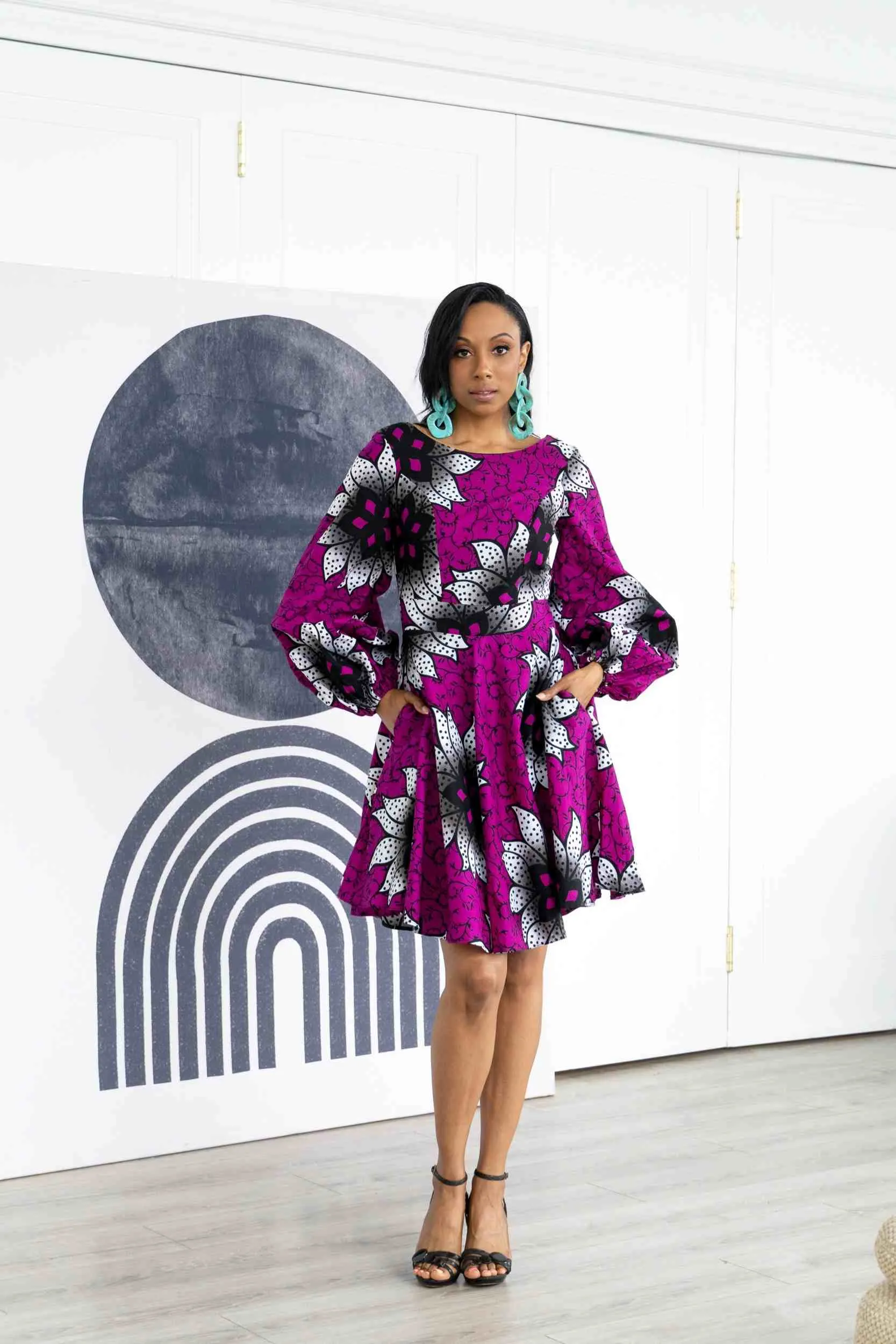 SOPHIA African Print Women's Dress