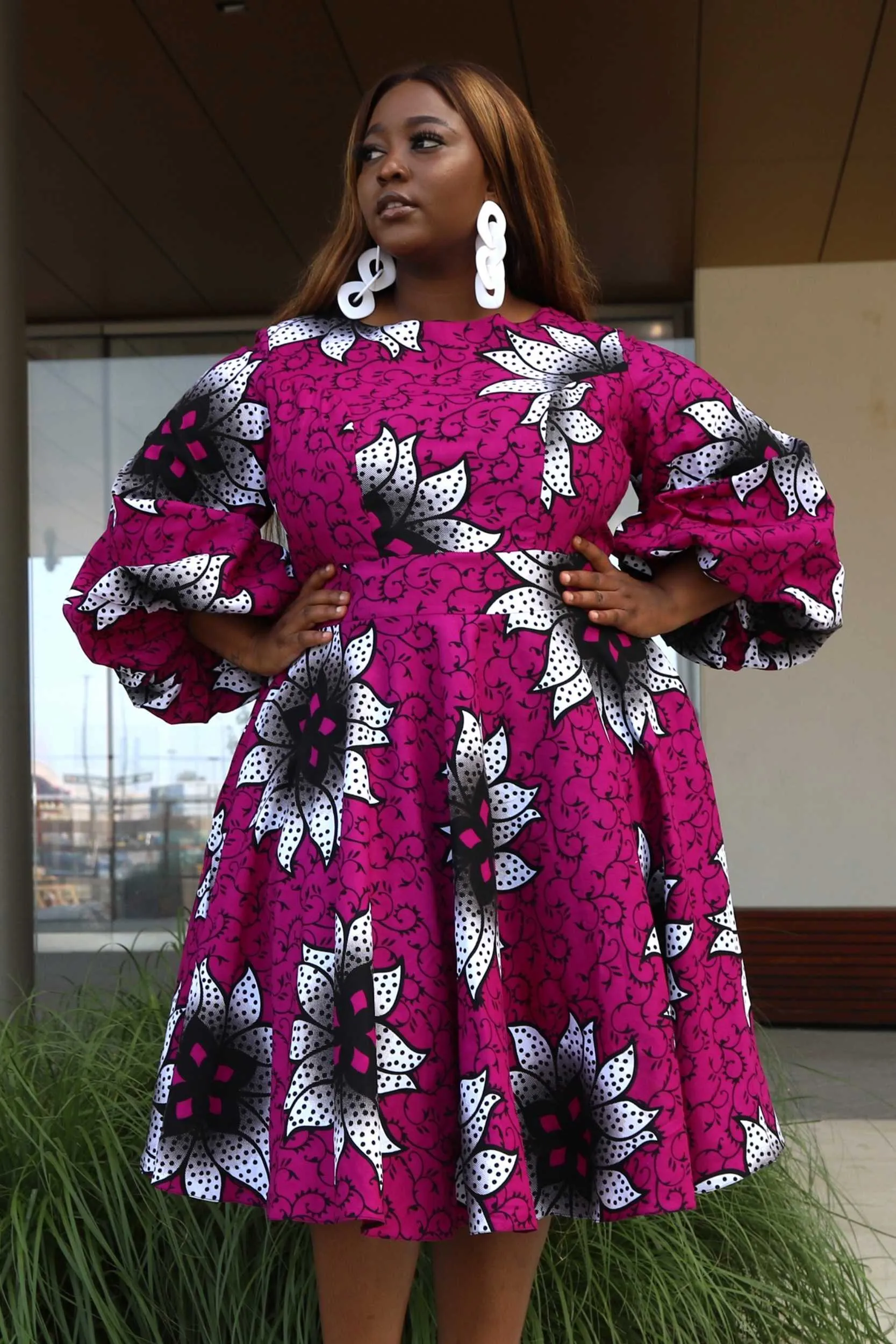 SOPHIA African Print Women's Dress