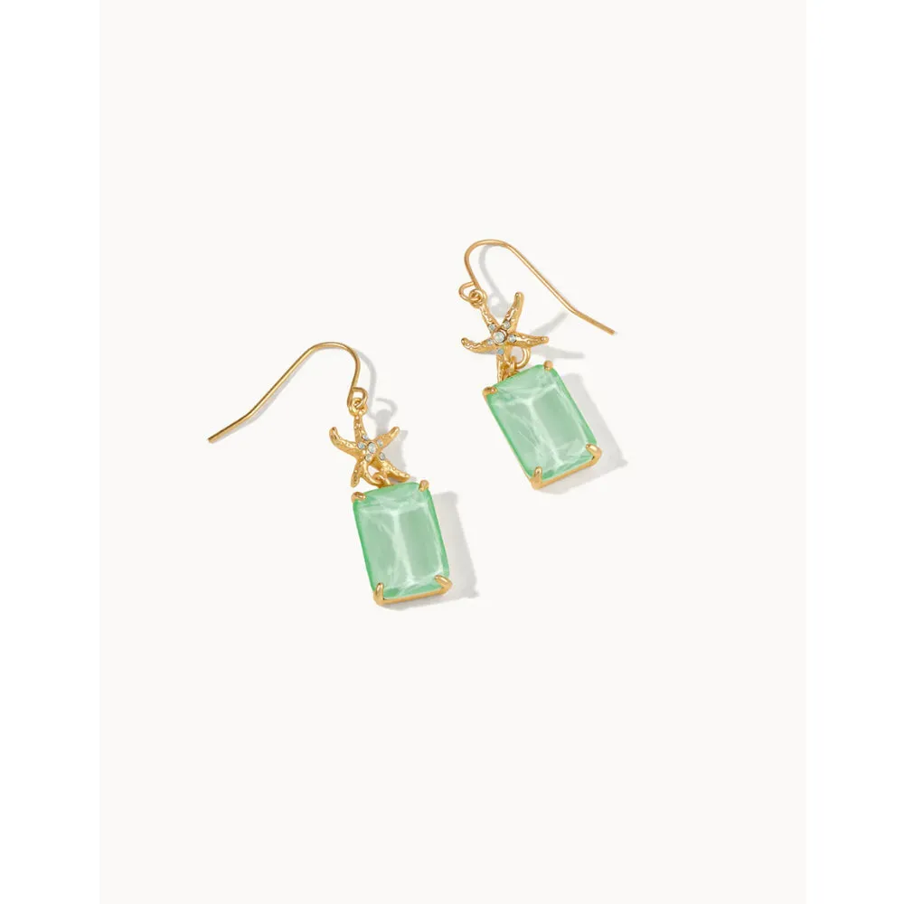Spartina Mermaid Glass Starfish Earrings