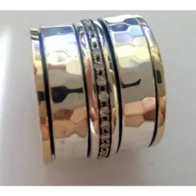 Spinner Rings for women, spin ring , zircon ring , meditation ring for woman