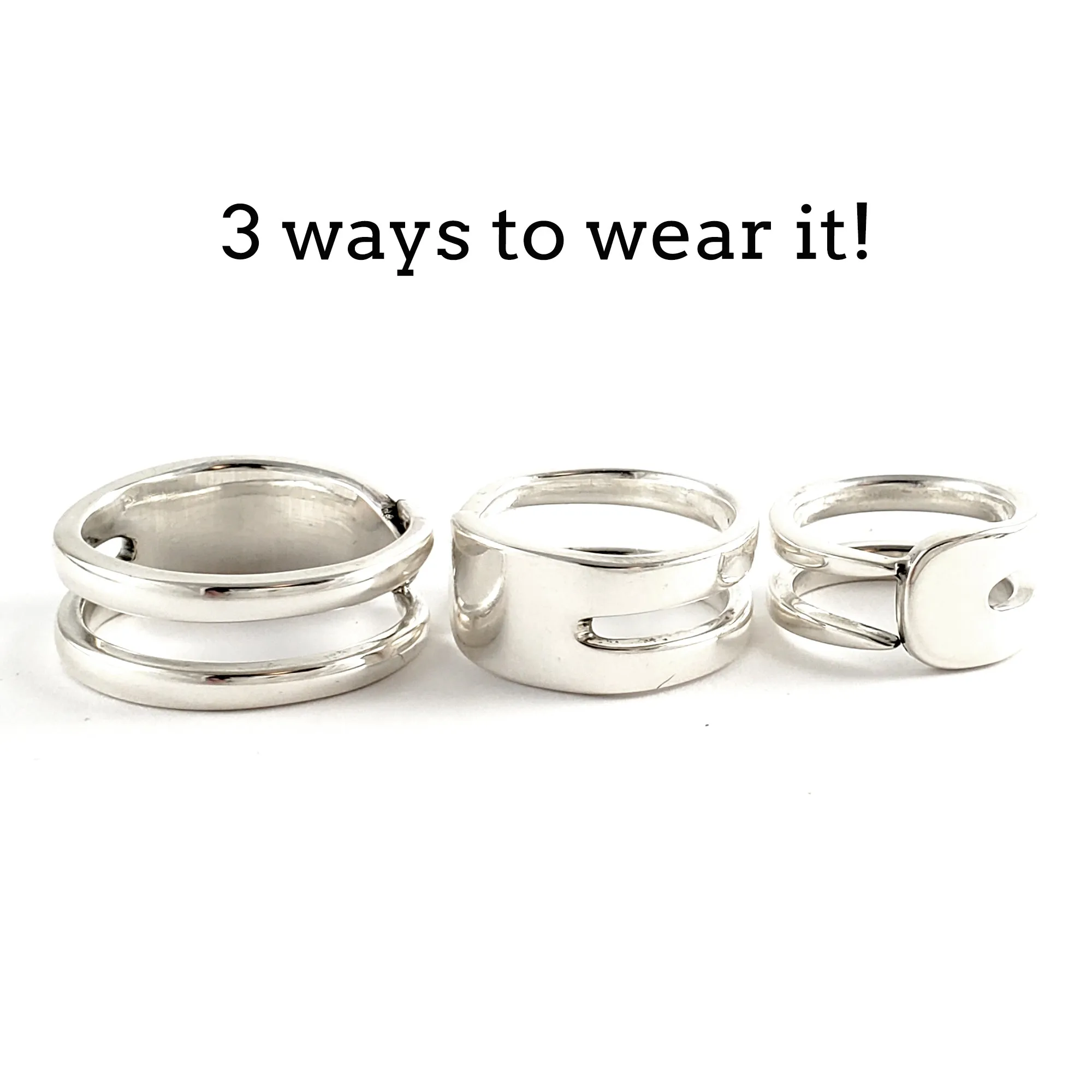 Sterling Silver Double Fork Tine Ring