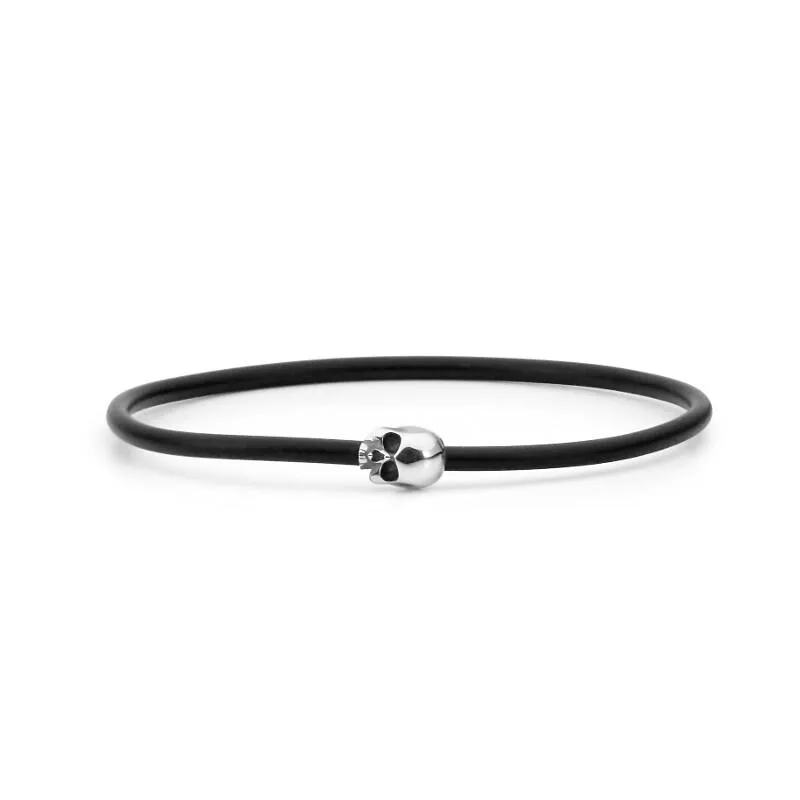 Sterling Silver Skull bangles (Small Skull & Large Skull Versions)