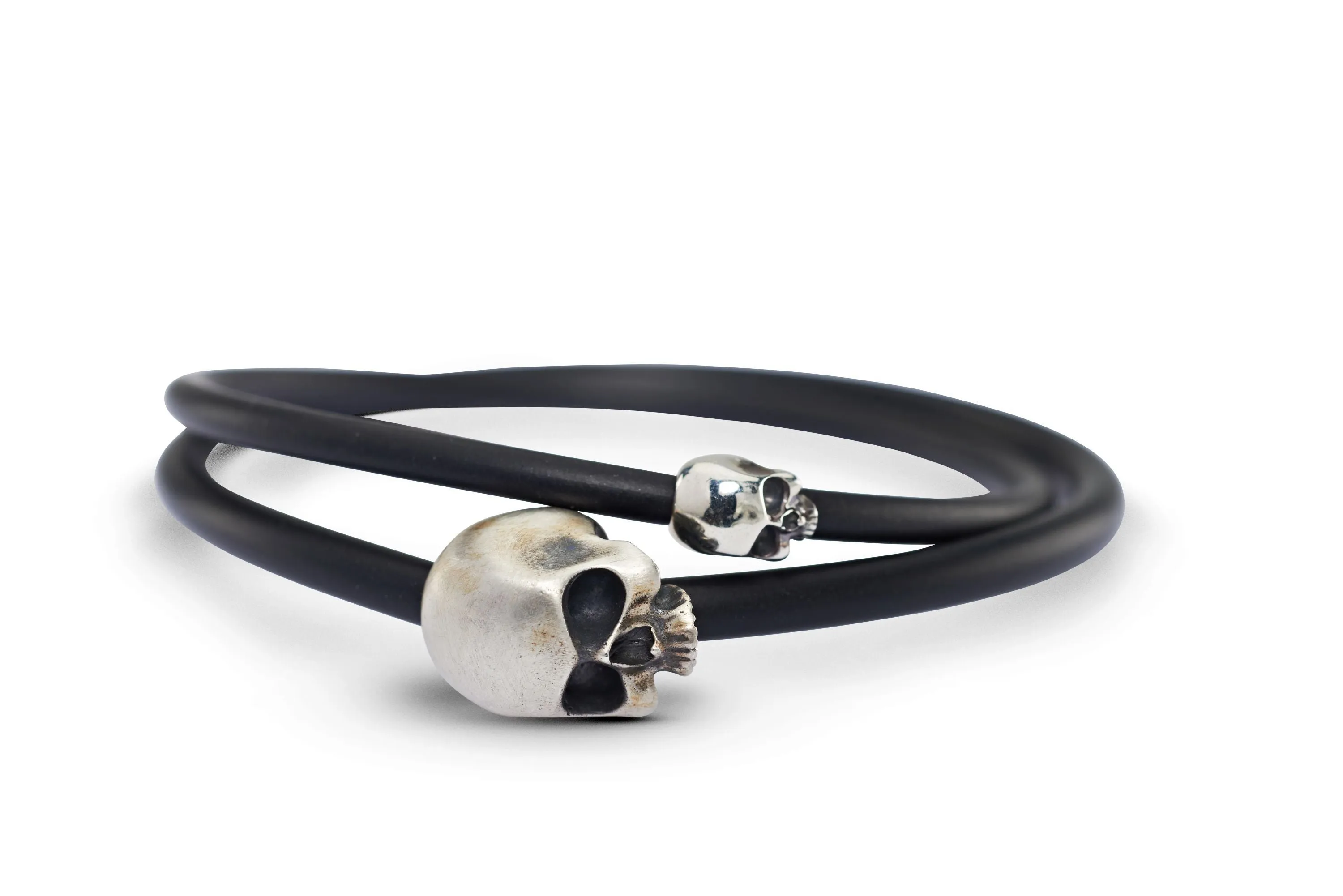 Sterling Silver Skull bangles (Small Skull & Large Skull Versions)