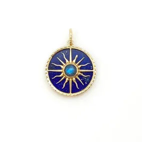 Sun on lapis pendant