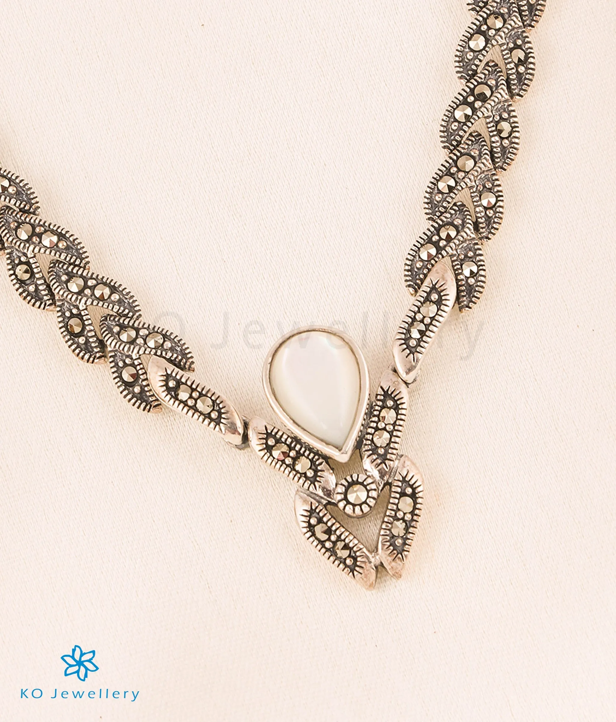 The Aurelia Silver Marcasite Necklace & Earrings