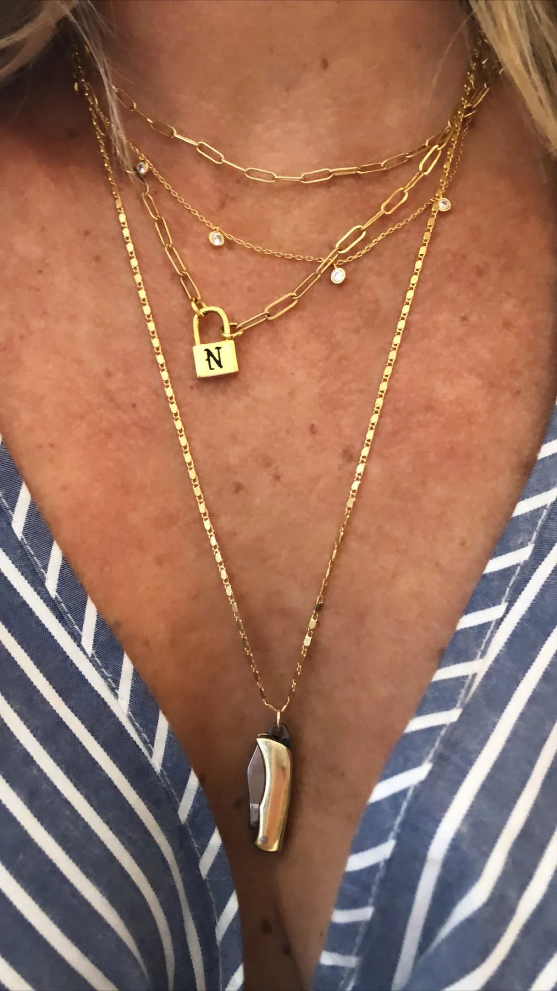 The Lock Initial Necklace