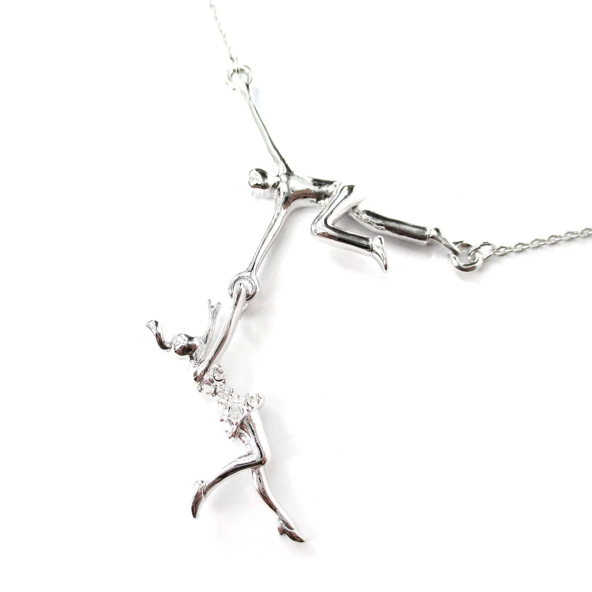 Trapeze Acrobat Pendant Gymnast Gymnastic Circus Themed Necklace in Silver | DOTOLY