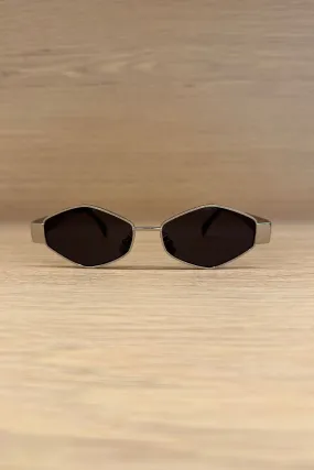 TRIOMPHE GEOMETRIC METAL 01 SUNGLASSES IN SILVER CL40254U