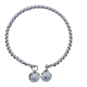 Two Bells Design Lover Couple Bangle - 925 Sterling Silver