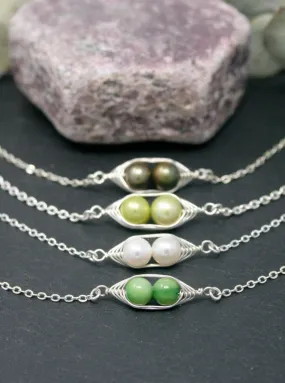 Two peas in a pod bracelet [made to order]