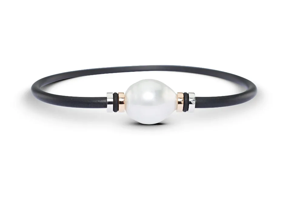 Two Tone Rondels and White Pearl Neoprene