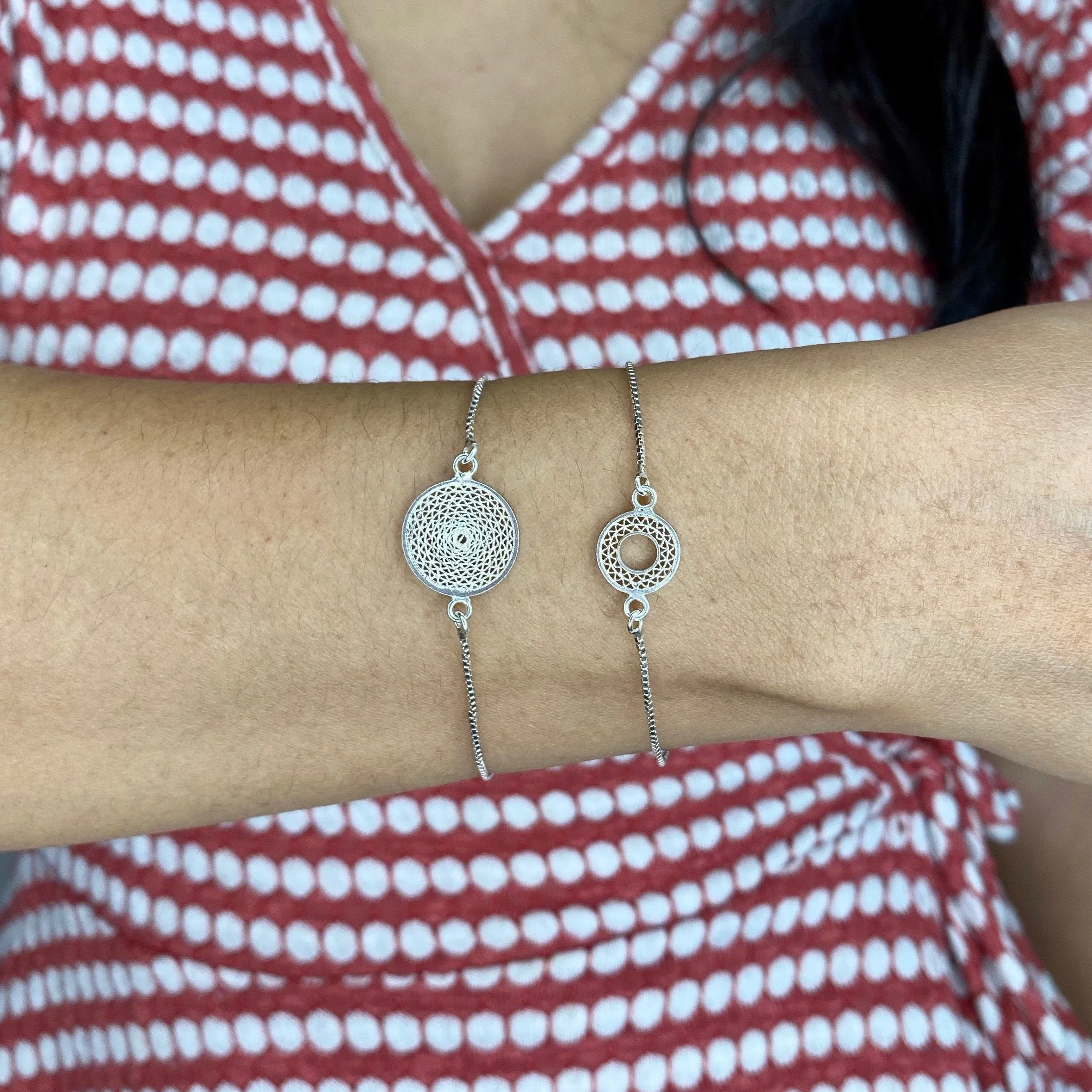 VALERIA SILVER EXTRA SMALL ADJUSTABLE BRACELET FILIGREE