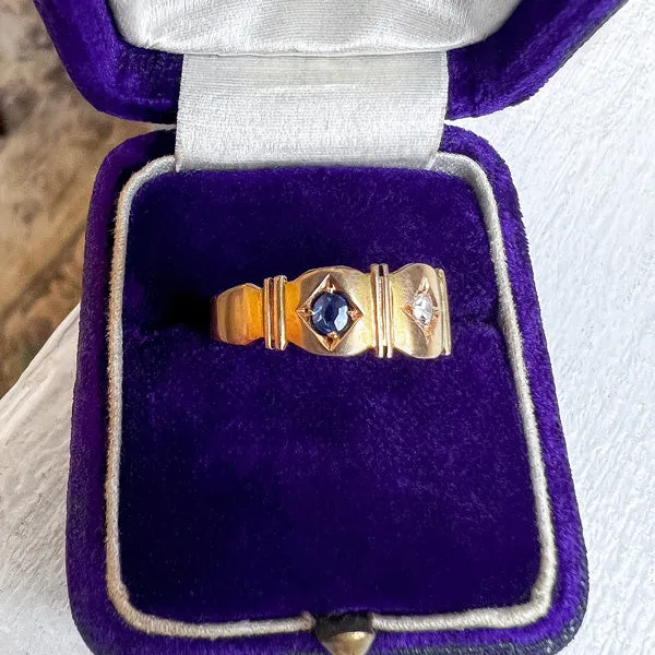 Victorian Diamond & Sapphire Ring