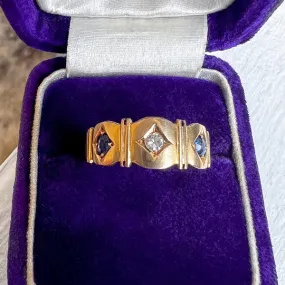 Victorian Diamond & Sapphire Ring