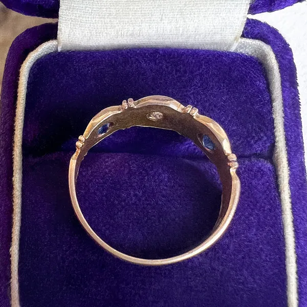 Victorian Diamond & Sapphire Ring