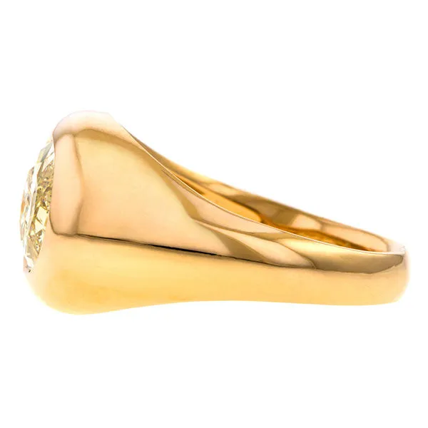 Vintage Oval Diamond Signet Ring