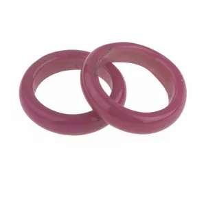 Vintage Peking glass violet color sewing basket  ring. 25mm.  Pkg 1. b10-0414
