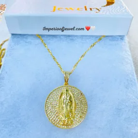 Virgin mary necklace,gold plated,jewelry,gold,necklaces,rings, #0057GPN-57 .