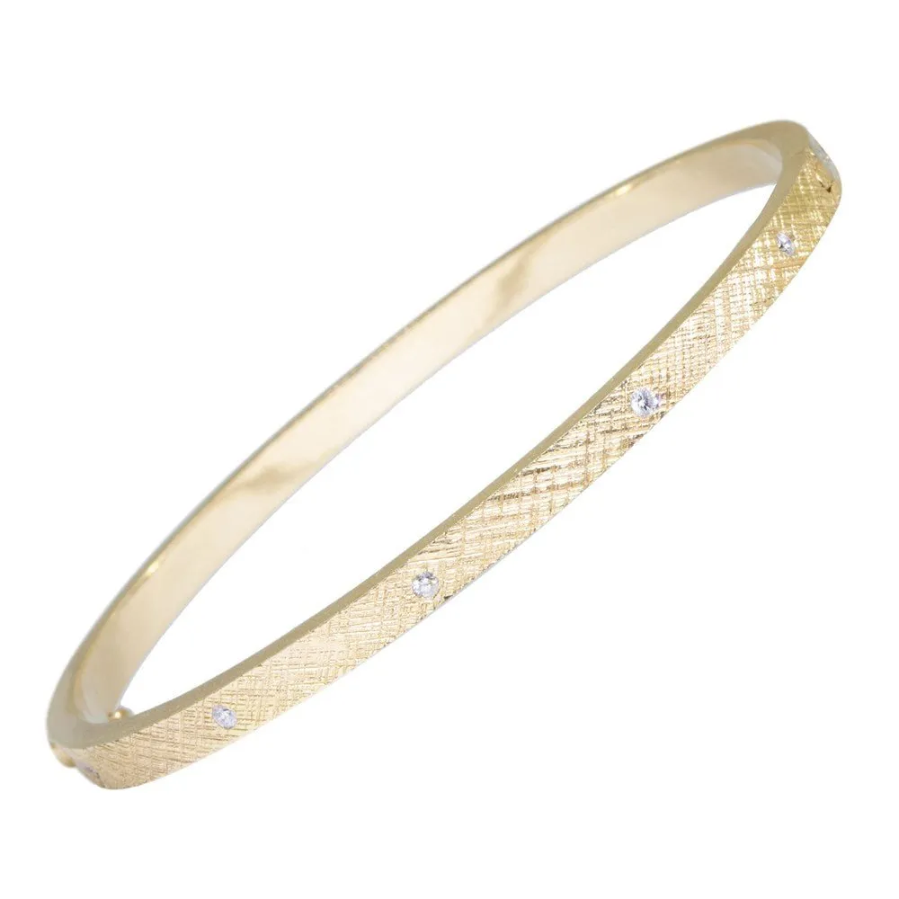 Vortex Diamond 18k Yellow Gold Bangle