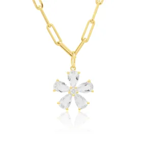 White Topaz Fiore Pendant