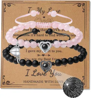 XIANNVXI Couples Bracelets His And Her Matching Bracelets For Couples 100 Languages I Love You Gifts Bracelets Jewelry